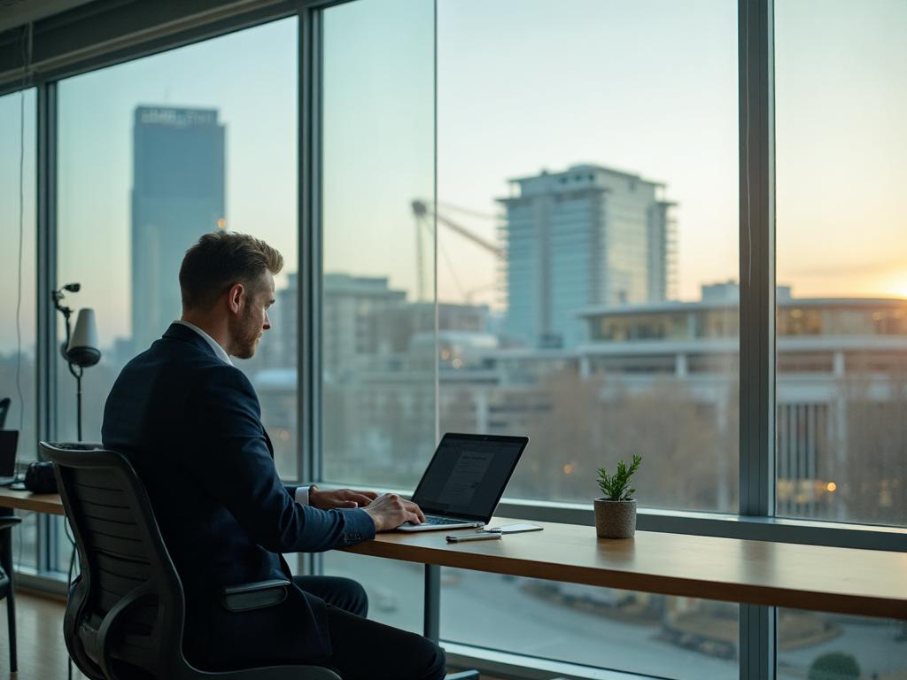 Birmingham business owner reviewing digital marketing results