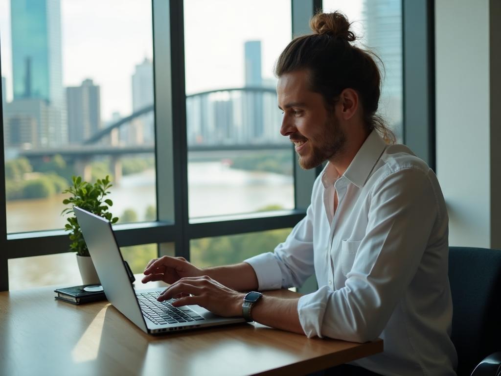 Gold Coast business owner learning SEO