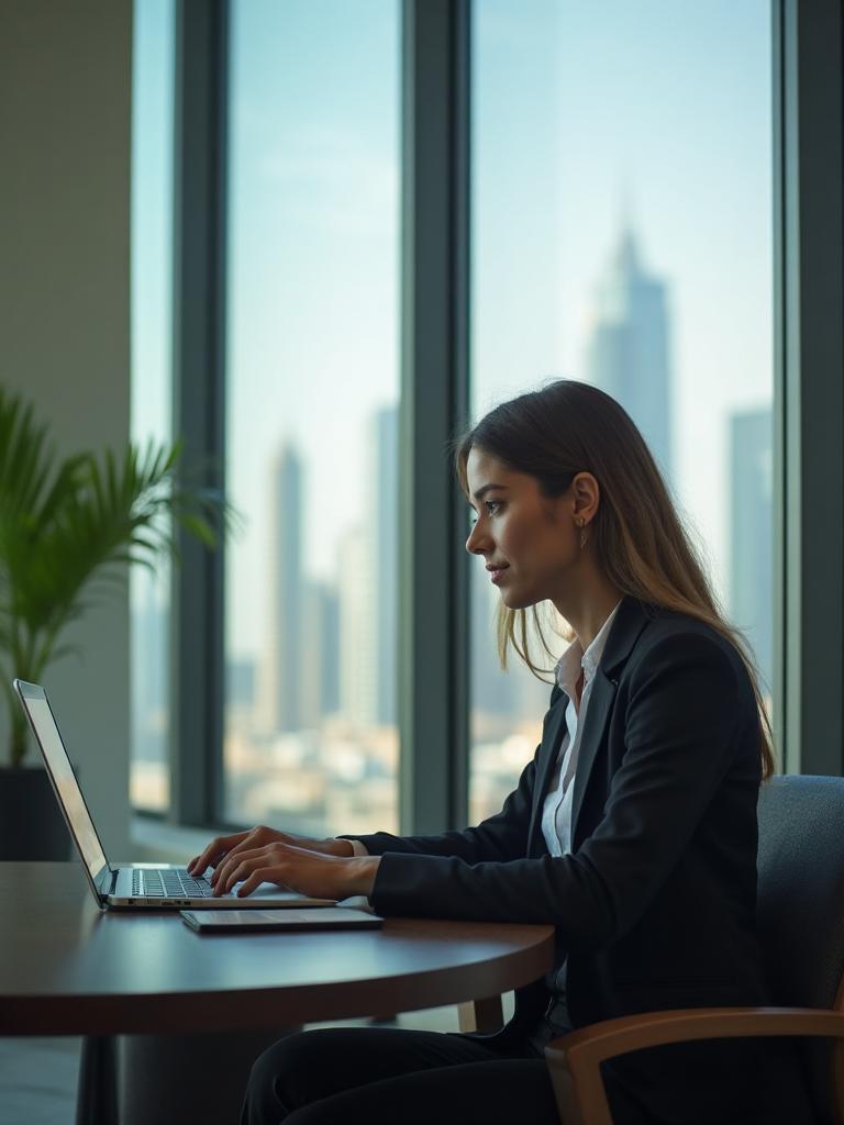 Dubai business owner reviewing Google Ads results