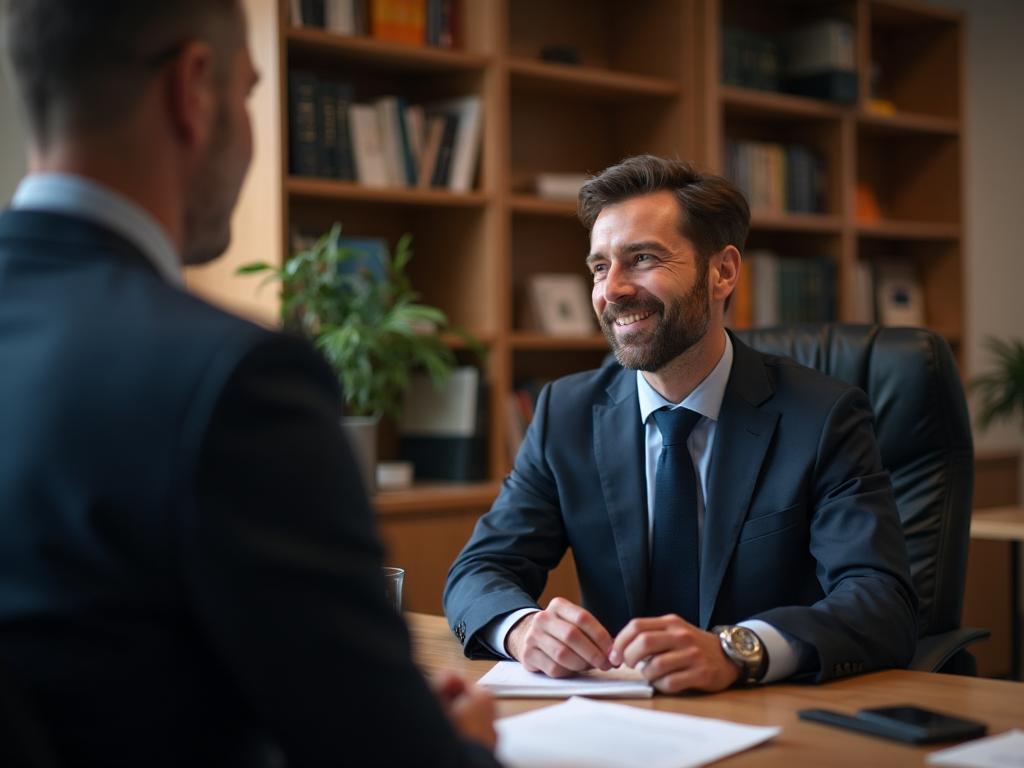 Lawyer in professional consultation at law firm office