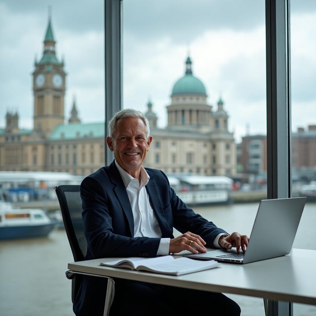 Liverpool business owner reviewing digital marketing results