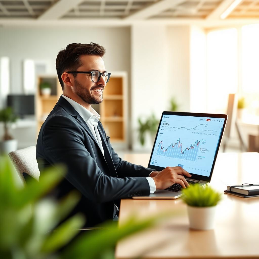 SEO consultant analyzing website rankings and traffic