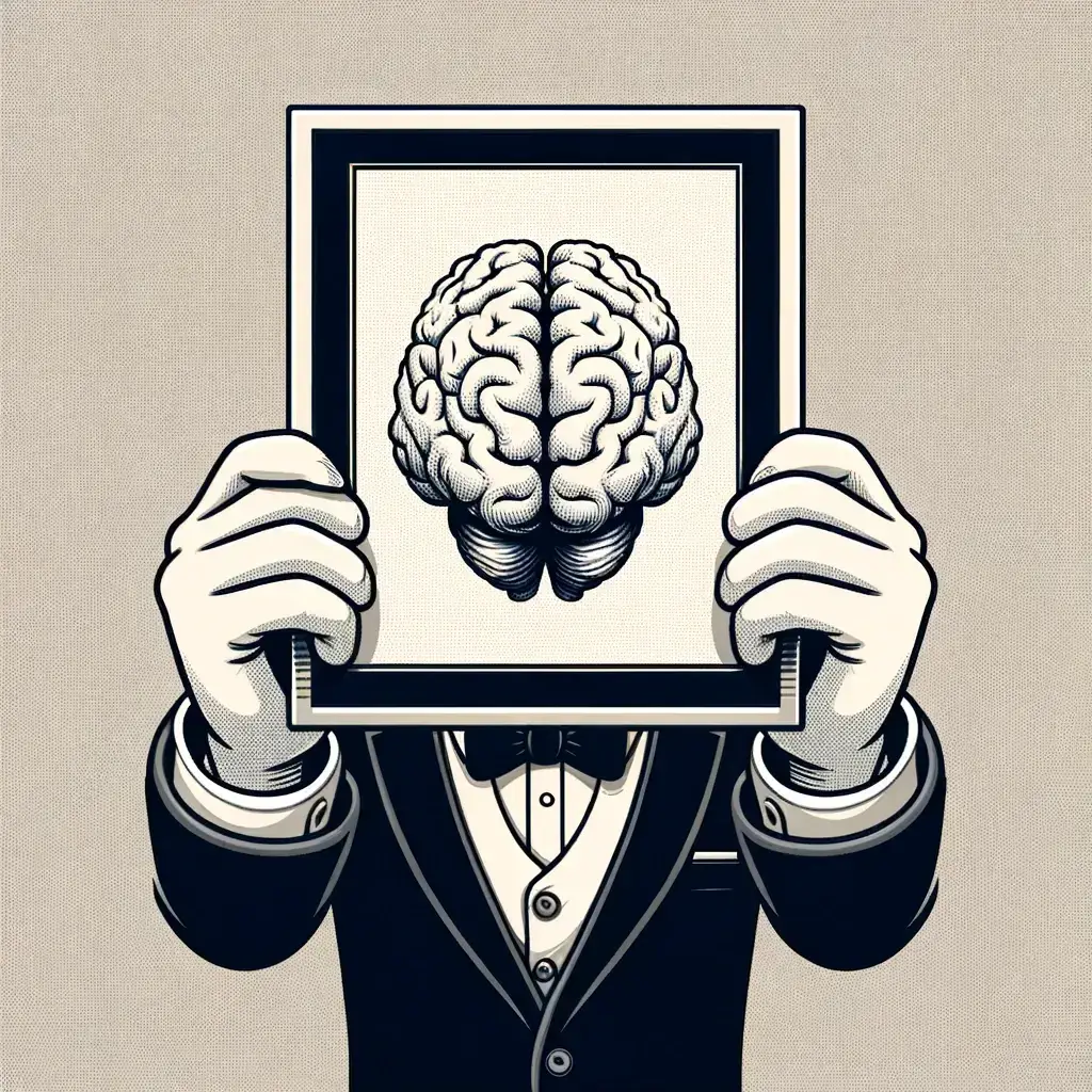A person looking intently at a presentation screen, showcasing the cognitive bias of the primacy effect in marketing