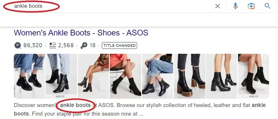 a demonstration of dynamic keyword insertion in a shopping campaign ad description