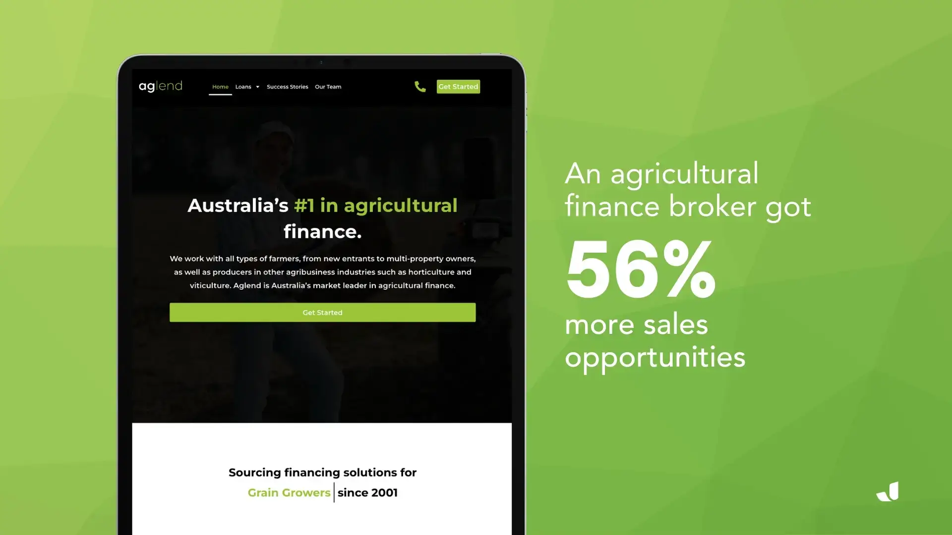 Agricultural Finance mortgage broker JRR Marketing case study